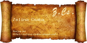 Zelina Csaba névjegykártya